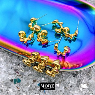 Dahlia Earrings (Gold) ต่างหูสีทอง ก้านเงินแท้