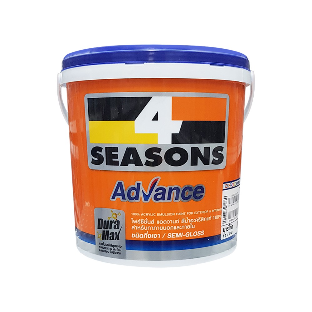 สีน้ำทาภายนอก 4 SEASONS Advance BASE A กึ่งเงา 1GL