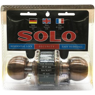 ลูกบิดทั่วไป SOLO 94D-86 หัวกลม สีทองแดงรมดำ SOLO 94D-86 ANTIQUE COPPER ENTRANCE KNOB