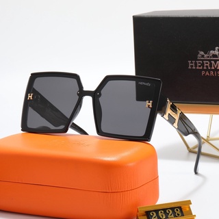 HERMES แว่นตากันแดด เลนส์โพลาไรซ์ UV400 กรอบสี่เหลี่ยม คุณภาพสูง สไตล์เรโทร แฟชั่นหรูหรา สําหรับผู้ชาย และผู้หญิง เหมาะกับการขับขี่