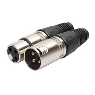 xlr 3 pin female male mic แจ็คปลั๊กเชื่อมต่อสายเคเบิ้ลเสียงไมโครโฟน