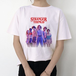 เสื้อยืด พิมพ์ลายการ์ตูน stranger things 3 Eleven gothic สไตล์ฮิปฮอป สําหรับผู้หญิง 2019