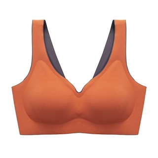 seamless bra บรา ใส่สบาย รุ้นไร้ขอบ และตะเข็บ และตะขอ ฟองน้ำเย็บติดในตัว