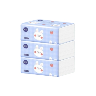1 บาท เก็บโค้ดหน้าร้านลดเพิ่ม 50% กระดาษทิชชู่น้องกระต่าย ขนาดพกพา เช็ดหน้า เช็ดมือ ซึบซับดีมาก เหนียวนุ่ม ราคาถูก