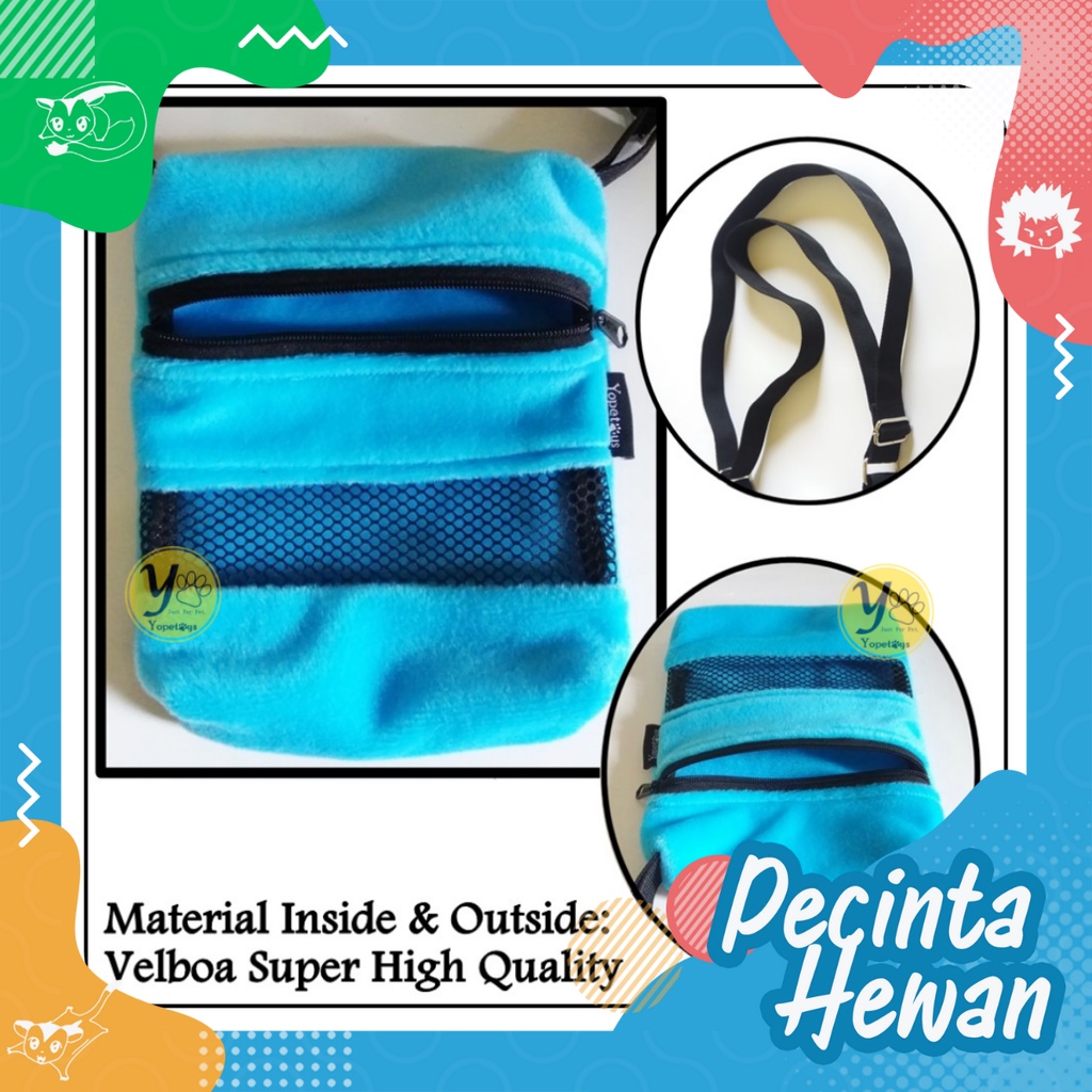 Yopetoys Bonding Pouch Sugar Glider Blue Sugar Glider Accessories Sugar Glider Bag Bonding Pouch Bag