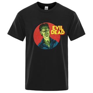 เสื้อยืด ผ้าฝ้าย ระบายอากาศ ทรงหลวม ลายสยองขวัญ Evil Dead คุณภาพสูง แฟชั่นฤดูร้อน สําหรับผู้ชาย