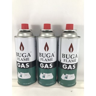 แก๊สกระป๋อง ใส่เตาแก๊สปิคนิค BUGA FLAME GAS บูกก้า(3ป๋อง)