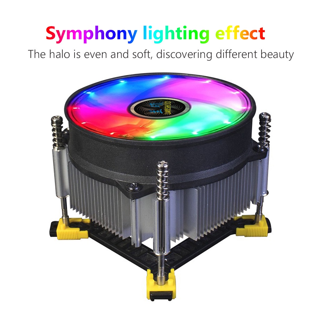 Lanshuo 9cm 4 Pin Pc Computer Cooling Cpu Cooler Fan Mute Copper Core ...