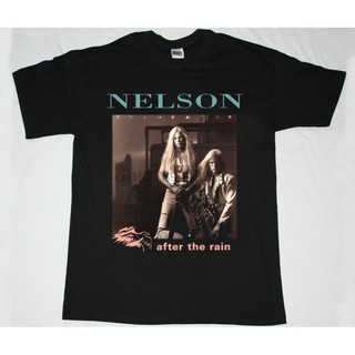 tshirtเสื้อยืดคอกลมฤดูร้อนเสื้อยืดลายกราฟฟิก Nelson After The Rain 1990 Glam Rock BangSto4XL
