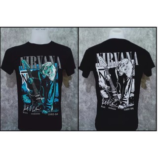 เสื้อวงคอกลม สกรีนลาย NIRVANA หน้าหลัง