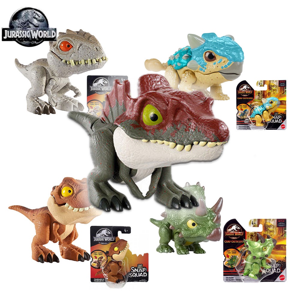 000+Jurassic World Dinosaur Toy Mini Snap Squad Fingers Movable Joint