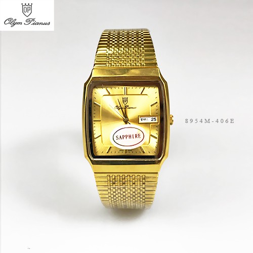 นาฬิกาข้อมือผู้ชาย OP (Olym Pianus) สายสแตนเลส สีทอง/หน้าทอง  รุ่น 8954M-406E