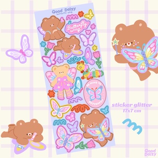 🌈🌟butterfly wing sticker glitter สติกเกอร์ | Good Daizy