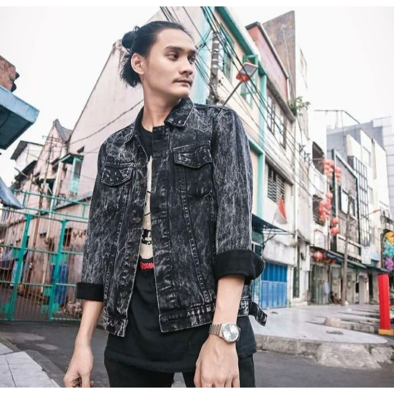 Hijau Boys& 39; เสื้อแจ็คเก็ตยีนส์ RIPPED SKINNY JEANS สีเขียว ARMY STRETCH SOFT JEANS CONCENT NICE 