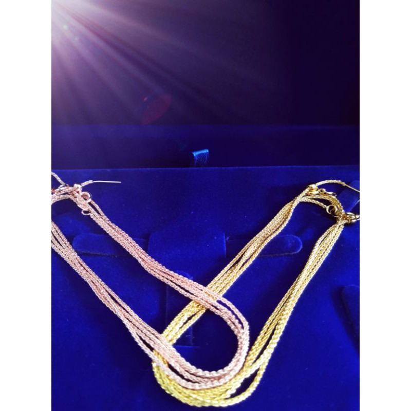 Au750 Gold Twist Necklaceaau750 สร้อยคอเข็มโปโล