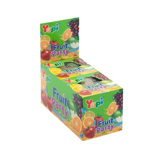 ยูปี้ กัมมี ฟรุตปาร์ตี้ ขนาด 21กรัม ยกกล่อง 12ชิ้น YUPI FRUIT PARTY GUMMY GELLY JELLY หมากฝรั่ง