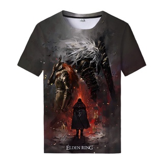 เสื้อยืด คอกลม พิมพ์ลายเกม Elden Ring 3 มิติ โอเวอร์ไซซ์ สไตล์ฮาราจูกุ แฟชั่นฤดูร้อน สําหรับผู้ชาย และผู้หญิง