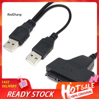 Red_ สายเคเบิลอะแดปเตอร์แปลง Usb 2.0 เป็น 2.5 นิ้ว 22Pin 7+15 ATA SATA 2.0 HDD SSD