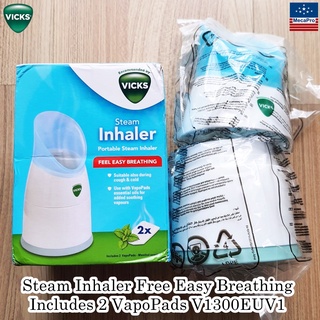 Vicks® Steam Inhaler Feel Easy Breathing Includes 2 VapoPads V1300EUV1 วิคส์ เครื่องพ่นไอน้ำ สำหรับพกพา