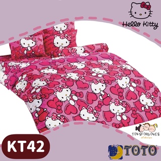 🟠ลิขสิทธิ์แท้🟠 Toto ผ้าปู+ผ้านวม KT42 ลายการ์ตูน เฮลโล คิตตี้ Hello Kitty โตโต้ ผ้าปูเตียง ผ้าปูที่นอน KT