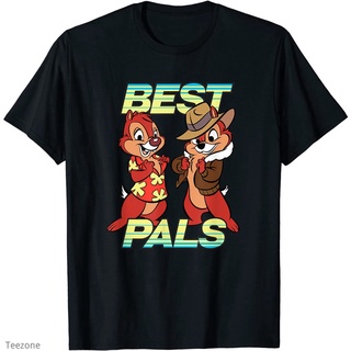 เสื้อยืดคอกลม แขนสั้น ผ้าฝ้าย พิมพ์ลาย Chip n Dale Best Pals แฟชั่นฤดูร้อน สําหรับผู้ชาย