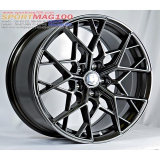 แม็กซ์ใหม่ยี่ห้อ TG Racing รุ่นVage สีไฮเปอร์แบล็ค ขอบ 18 นิ้ว 5รู114