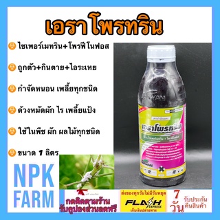 เอราโพรทริน ขนาด 1 ลิตร ไซเพอร์เมทริน+โพรฟีโนฟอส ถูกตัว+กินตาย คุมไข่หนอน กำจัดหนอน เพลี้ยไฟ เพลี้ยแป้ง ด้วงหมัดผัก ค่อม