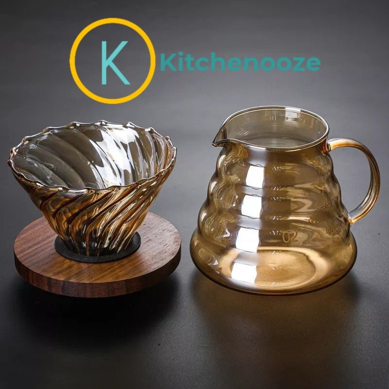 GOLDEN TRANSPARENT COFFEE SERVER DRIPPER V60 I COFFEE Server Dripper V60