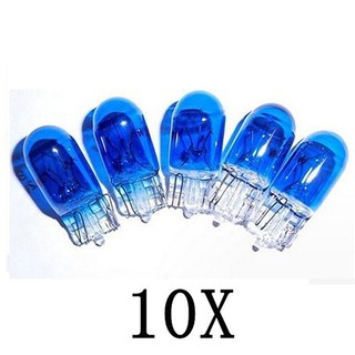 🔥10Pcs / Lot T10 12V 5 วัตต์หลอดไฟฮาโลเจน Xenon Super Bright ขาวสำหรับรถยนต์ออโต