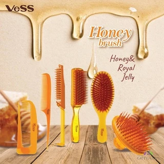 VESS HONEY SERIES หวีเวส รุ่นน้ำผึ้งรอลยัลเจลลี่ ช่วยลดการพันกันของเส้นผม