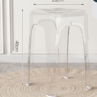 DT16-42 เก้าอี้อะคริลิคใสทรงสี่เหลี่ยม ค8-1