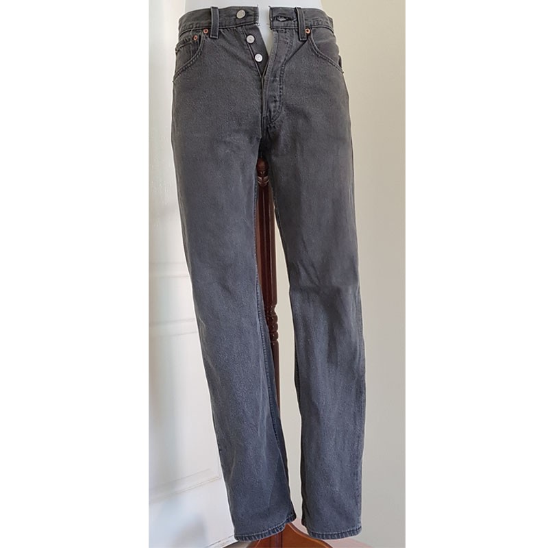 กางเกงยืนส์ Levi's 501 super black USA ลีวาย ซุปเปอร์แบล็ค มือสอง หายาก