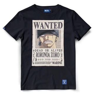 Dextreme เสื้อยืดวันพีซ (DOP-790) ลาย WANTED ZORO โซโล SIZE BERRER OVERSIZE มี สีกรม และ สีดำ