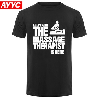 Gcjt 【พร้อมส่ง】AYYC เสื้อยืดลําลอง แขนสั้น พิมพ์ลาย Keep Calm The Mage Therapist Is Here สําหรับผู้ชาย#39; s เสื้อยืดแขน