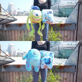 ตุ๊กตา หมอนผ้าห่ม Mike ไมค์ &amp; Sulley ซัลลี่ Sully นุ่มนิ่ม 17นิ้ว (100x150cm)