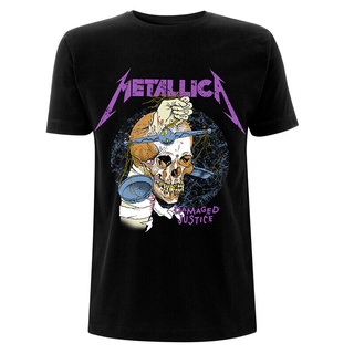 เสื้อยืดผ้าฝ้ายพิมพ์ลายแฟชั่น เสื้อยืด ลาย Metallica Damage Inc Hammer