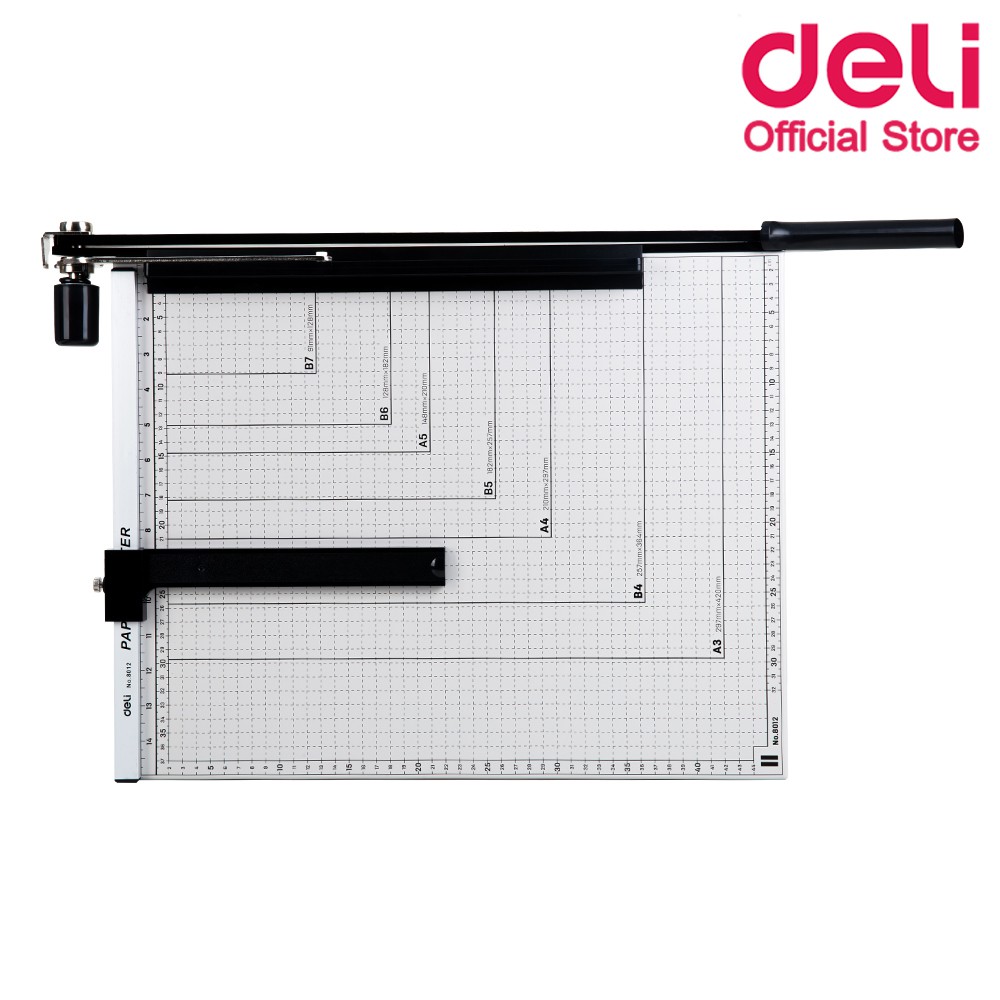 Deli 8012 Lever Paper Trimmer แท่นเหล็กตัดกระดาษ ขนาด A3 (460 x 380mm ...