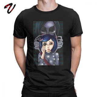 ผ้าฝ้ายคอกลมเสื้อยืด พิมพ์ลาย Coraline And The Secret Door สําหรับผู้ชายfrom S-4XL