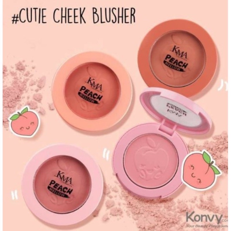 ชื่อ KMA Peach Mellow Cutie Cheek Blusher ขนาด: 3g.