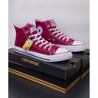 🔥รองเท้า Convers All Star Classic OX Cherry รองเท้าผ้าใบผู้ชายและผู้หญิง36-45(Free Box Set)