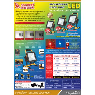 โคมสปอร์ตไลท์ LED แบบพกพา SUMO