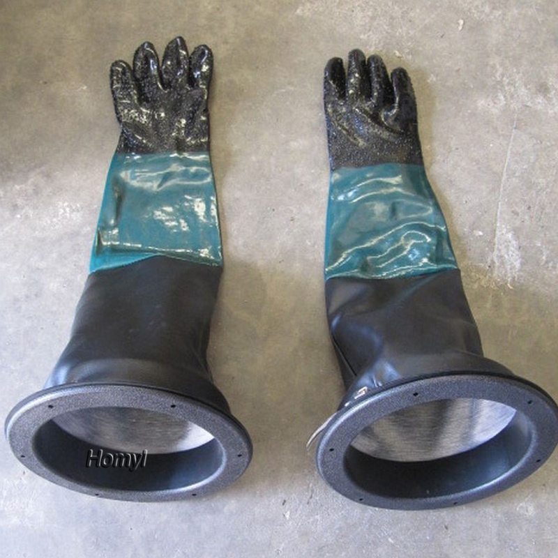 [HOMYL] Pair OF 60CM/24" HEAVY DUTY WORK SANDBLASTING GLOVES สําหรับ SAND CABINETS