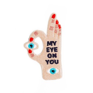 Eyes on you - embroidered patch ตัวรีดลายปัก