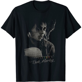 เสื้อยืดผ้าฝ้ายพรีเมี่ยม เสื้อยืด พิมพ์ลาย Bob Marley Catch A Fire Guitar สําหรับผู้ใหญ่