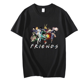 เสื้อยืดคอกลม แขนสั้น พิมพ์ลาย My Hero Academia Anime Friends สไตล์วินเทจ แฟชั่นฤดูร้อน สําหรับผู้ชาย และผู้หญิงสามารถปร