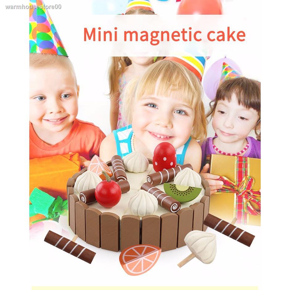 Wooden Simulation Cake Mini Cake Kitchen Early Educational