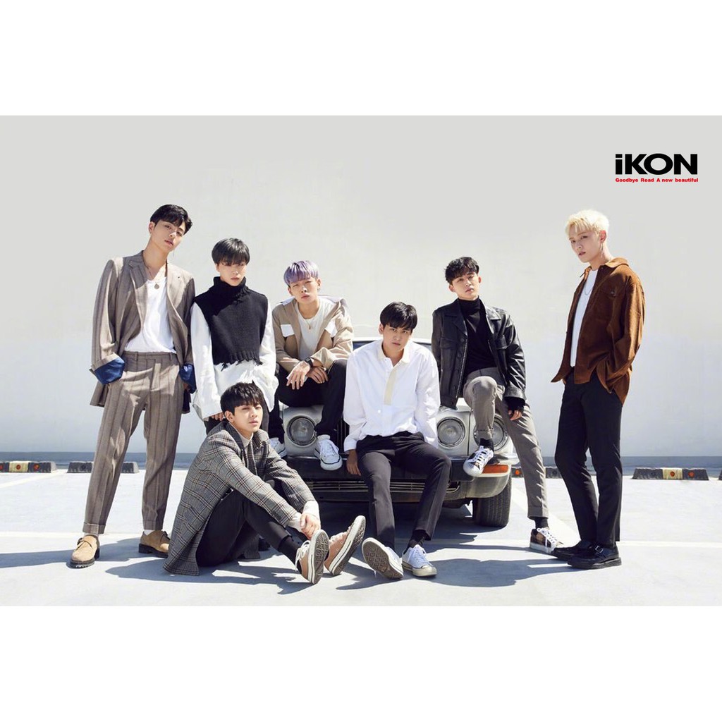 โปสเตอร์ รูปถ่าย บอยแบนด์ เกาหลี iKon 아이콘 POSTER 24"x35" Inch Korea Boy Band K-pop Hip Hop V4