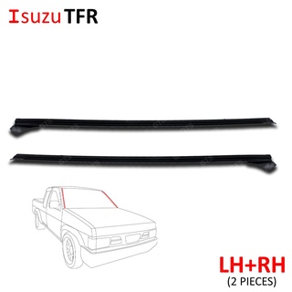 คิ้วขอบกระจกหน้า ข้างซ้าย+ขวา 2 ชิ้น สีดำด้าน สำหรับ Isuzu TFR TF Holden Rodeo ปี 1989-1995