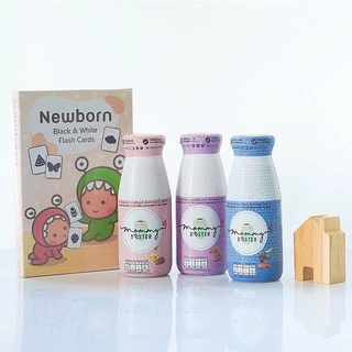 Newborn Flash Card | Little Monster | แฟลชการ์ดกระตุ้นพัฒนาการ 0-6 เดือน | การ์ดขาวดำ | Sensory Cube