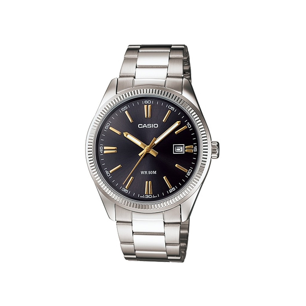 MTP-1302D-1A2 Casio Exclusive นาฬิกาข้อมือผู้ชาย สายสเตนเลส